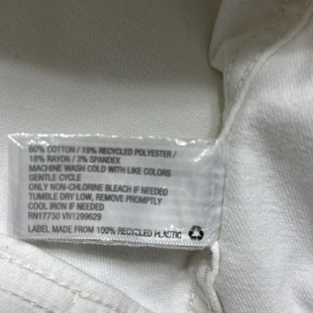 Classic Jean Jacket Solid color‎ WHITE size 1XL Retro y2K 90-now